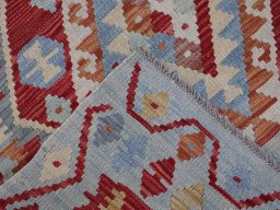 Surface texture of New Modern Design rug with natural Wool and intricate pattern
