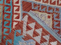 Surface texture of New Modern Design rug with natural Wool and intricate pattern