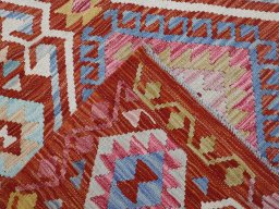 Surface texture of New Modern Design rug with natural Wool and intricate pattern