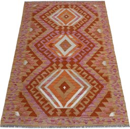 Full view of New Modern Design rug from Pakistan, 150 × 101 cm in Multi Color tones