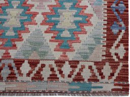 Close-up detail of New Modern Design rug from Pakistan showing Wool weave