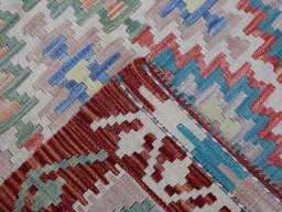 Surface texture of New Modern Design rug with natural Wool and intricate pattern