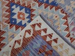 Surface texture of New Modern Design rug with natural Wool and intricate pattern