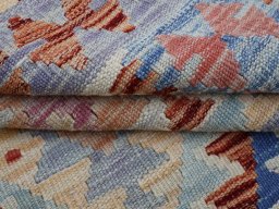 Close-up detail of New Modern Design rug from Pakistan showing Wool weave