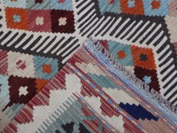 Surface texture of New Modern Design rug with natural Wool and intricate pattern