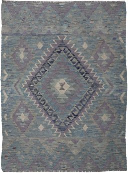 Full view of New Modern Design rug from Pakistan, 142 × 98 cm in Multi Color tones
