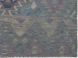 Close-up detail of New Modern Design rug from Pakistan showing Wool weave