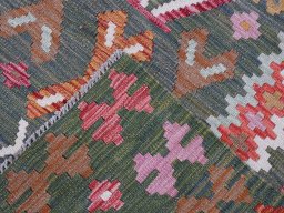 Surface texture of New Modern Design rug with natural Wool and intricate pattern