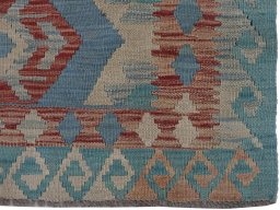 Close-up detail of New Modern Design rug from Pakistan showing Wool weave