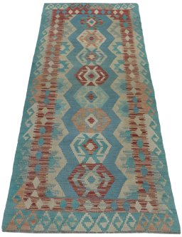 Full view of New Modern Design rug from Pakistan, 194 × 84 cm in Multi Color tones