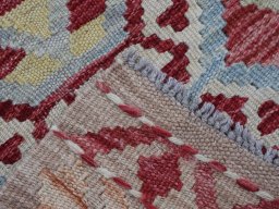 Surface texture of New Modern Design rug with natural Wool and intricate pattern