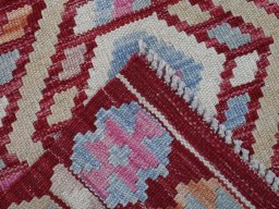 Surface texture of New Modern Design rug with natural Wool and intricate pattern