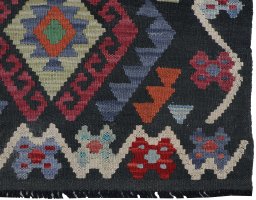 Close-up detail of New Modern Design rug from Pakistan showing Wool weave