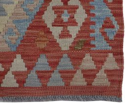 Close-up detail of New Modern Design rug from Pakistan showing Wool weave