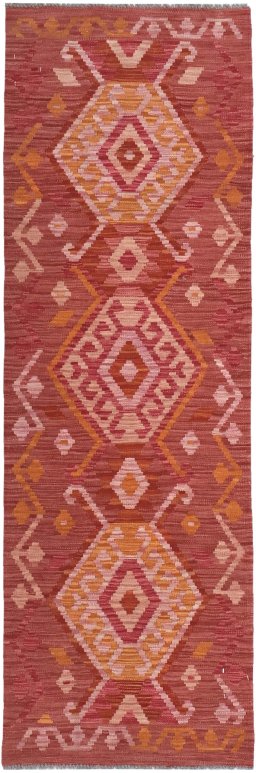 Full view of New Modern Design rug from Pakistan, 193 × 62 cm in Multi Color tones