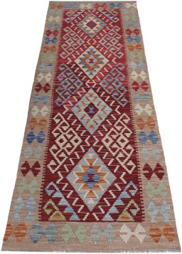 Full view of New Modern Design rug from Pakistan, 202 × 78 cm in Multi Color tones