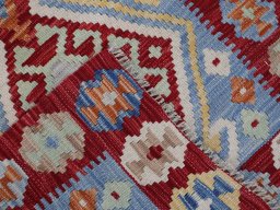 Surface texture of New Modern Design rug with natural Wool and intricate pattern