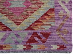 Close-up detail of New Modern Design rug from Pakistan showing Wool weave