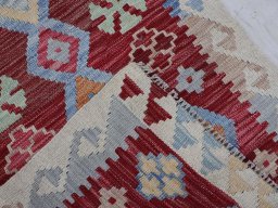 Surface texture of New Modern Design rug with natural Wool and intricate pattern