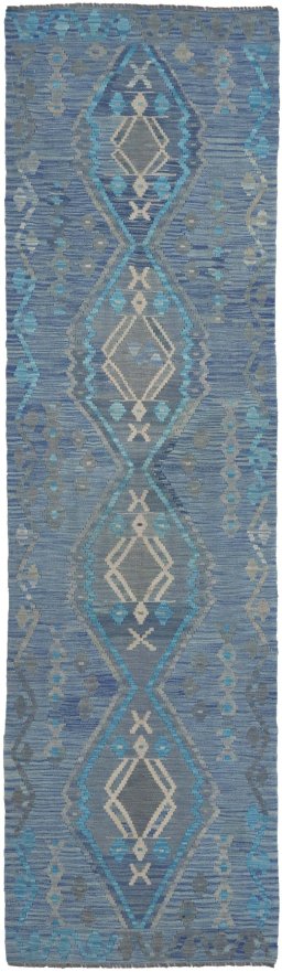 Full view of New Modern Design rug from Pakistan, 302 × 81 cm in Multi Color tones