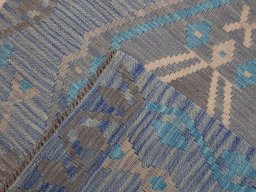 Surface texture of New Modern Design rug with natural Wool and intricate pattern