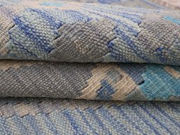 Close-up detail of New Modern Design rug from Pakistan showing Wool weave