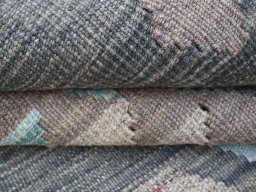 Close-up detail of New Modern Design rug from Pakistan showing Wool weave
