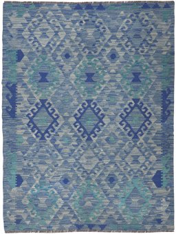 Full view of New Modern Design rug from Pakistan, 133 × 103 cm in Multi Color tones