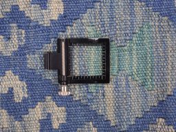 Corner detail of New Modern Design rug showing border pattern and Wool pile