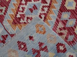 Surface texture of New Modern Design rug with natural Wool and intricate pattern