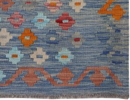 Close-up detail of New Modern Design rug from Pakistan showing Wool weave