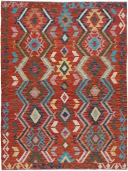 Full view of New Modern Design rug from Pakistan, 199 × 151 cm in Multi Color tones