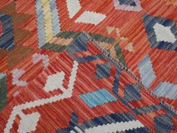 Surface texture of New Modern Design rug with natural Wool and intricate pattern