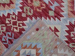Surface texture of New Modern Design rug with natural Wool and intricate pattern
