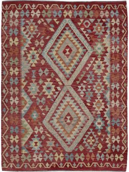 Full view of New Modern Design rug from Pakistan, 202 × 152 cm in Multi Color tones