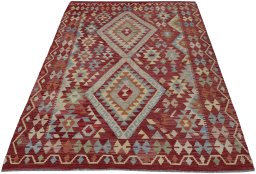 Full view of New Modern Design rug from Pakistan, 202 × 152 cm in Multi Color tones