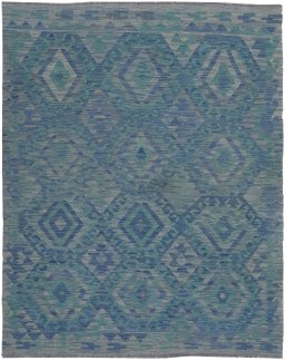 Full view of New Modern Design rug from Pakistan, 196 × 154 cm in Multi Color tones