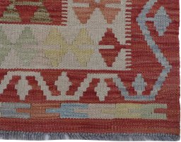 Close-up detail of New Modern Design rug from Pakistan showing Wool weave