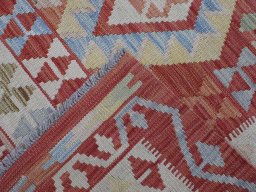 Surface texture of New Modern Design rug with natural Wool and intricate pattern