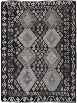 Full view of New Modern Design rug from Pakistan, 145 × 109 cm in Multi Color tones