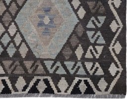 Close-up detail of New Modern Design rug from Pakistan showing Wool weave