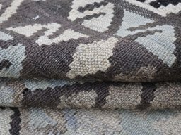 Close-up detail of New Modern Design rug from Pakistan showing Wool weave