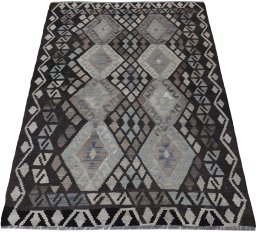 Full view of New Modern Design rug from Pakistan, 145 × 109 cm in Multi Color tones