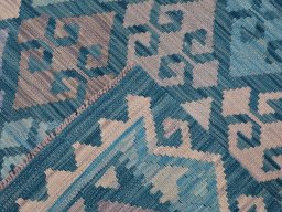 Surface texture of New Modern Design rug with natural Wool and intricate pattern