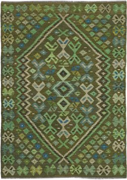 Full view of New Modern Design rug from Pakistan, 179 × 126 cm in Multi Color tones
