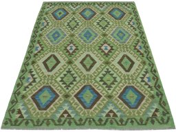 Full view of New Modern Design rug from Pakistan, 180 × 132 cm in Multi Color tones