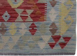 Close-up detail of New Modern Design rug from Pakistan showing Wool weave