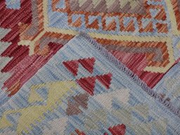 Surface texture of New Modern Design rug with natural Wool and intricate pattern