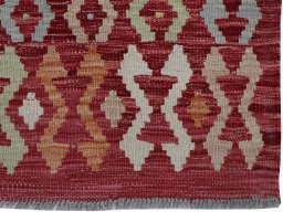 Close-up detail of New Modern Design rug from Pakistan showing Wool weave