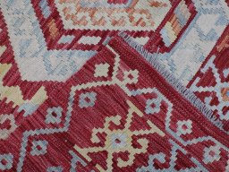 Surface texture of New Modern Design rug with natural Wool and intricate pattern
